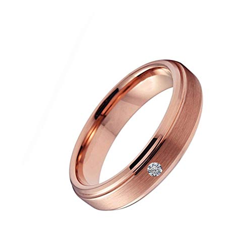 A & L Engraving Personalized Rose Gold Tungsten Ring Set #TOP16