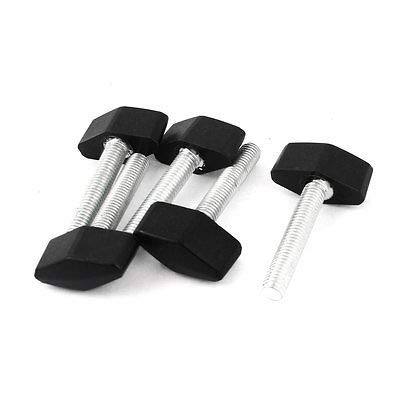 Lilianos 5pcs M8x45mm Thread Rotating Adjustable T Clamping Handle Screw Knob