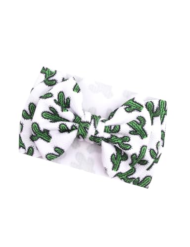 Image of BBTDIN Baby Cactus Headband Plant Turban Baby Pricklypear Hair Bowknot Cactus Hair Band Bow BTB09 (A1-Turban, Free Size)