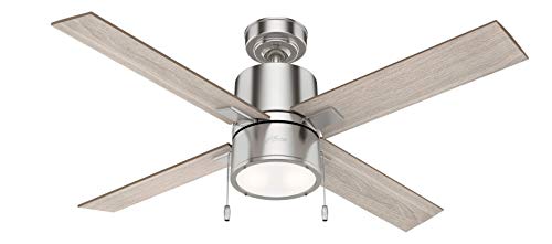 Image of Hunter Beck, Indoor, Ceiling Fan, with LED Light, 52 inch, Brushed Nickel