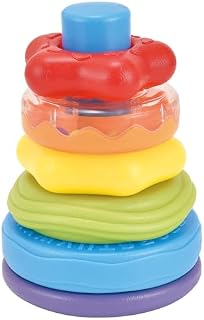 Kidow Toys Baby Stacking Set For Boys & Girls (6+, 1, 2 Years) - BPA Free Stacking Rings & Blocks As Early Development & Activity Toys For Baby Girl & Boy - Learning Toy