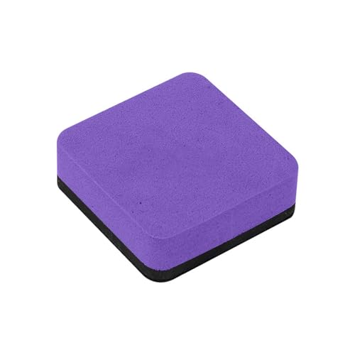 Whiteboard Dry Erase Erasers, 1 Pack Magnetic Whiteboard Dry Eraser Chalkboard Cleansers for Classroom, Home and Office 8 Colors Square 2 X 2 X 0.8 Inch(Purple)