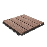 NUOBESTY Dalles De Terrasse Plastique Revêtements De Sol Extérieurs Pour Balcon Et Allée Dalles Emboîtables Pour Terrasse Et Jardin