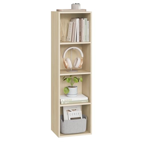 WOLTU Bibliothèque Armoire Etagère de Rangement Colonne Semi-Ouvert 30x24x106 cm en Panneaux de...