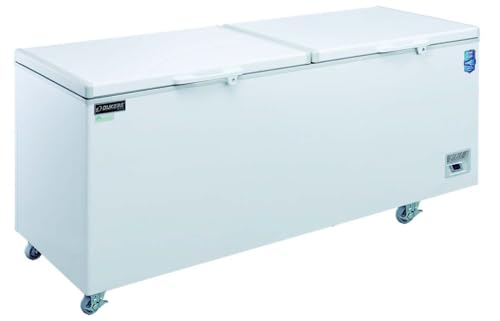 Image of FSE 373-BD /BG-620 20.10 Cu. Ft. Chest Freezer, 71-3 /8 inch x 27-3 /4 inch x 36-1 /2 inch, Bottom-Mount Self-Contained Refrigeration, (2) Solid Hinged Locking Lids, Manual Defrost, Digital Controller, LED