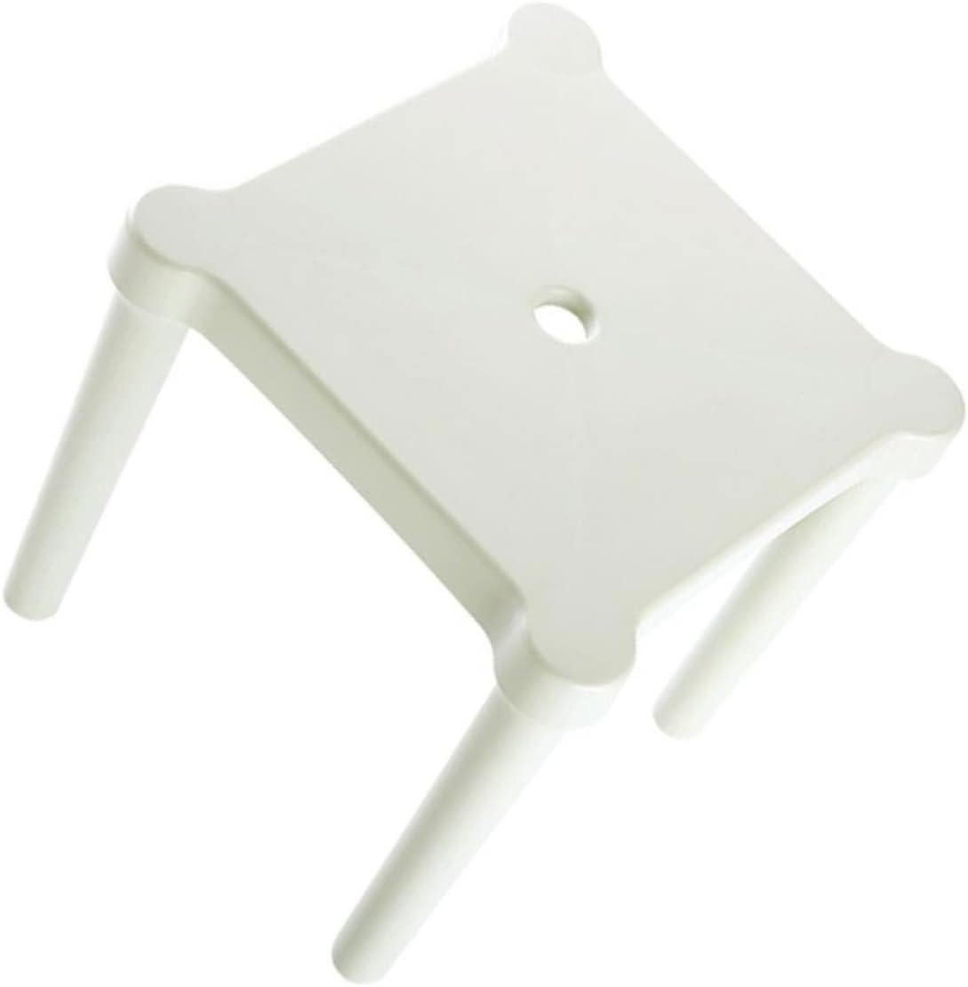 Portable Detachable Plastic Stool Low Seat for Children, White