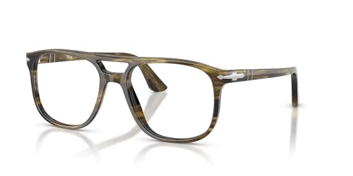 Image of Persol mens Po3329v Greta Aviator Prescription Eyewear Frames