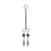 Clit Clamp - Dbl Loop W/Pearls & Green Beads