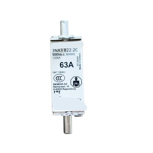 Fusible 3NA3822-2C 63A 500V de haute précision pour la conformité des tableaux électriques