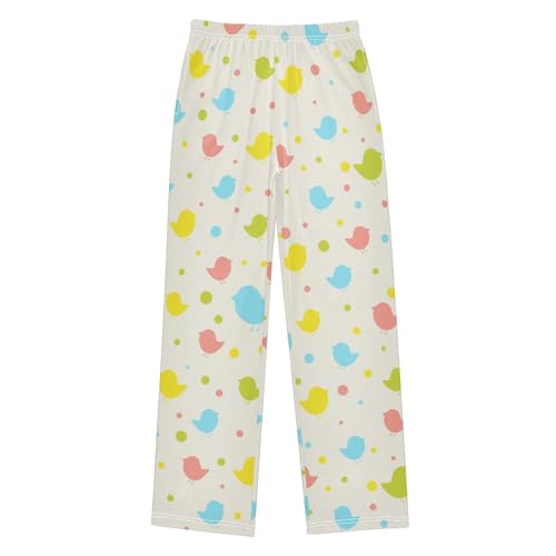 Colorful Silhouettes Bird Circle Boys Pants for Kids Jogger Pants with Pockets S-XL