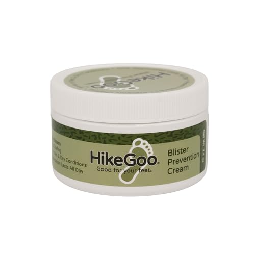 Foot Kinetics HikeGoo Blister Prevention Cream for Hiking and Backpacking - 3.4 oz - Long-Lasting, Sweat-Resistant Cream - Prevents Chafing, Hot Spots, and Blisters on Feet