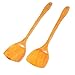 Ensemble d'ustensiles de cuisine Ménage Ustensiles de cuisine Poignée longue Pelle en bois Wok antiadhésif Poêle à frire Pelle Cuillère à riz 2 pièces Set d'accessoires de Cuisine