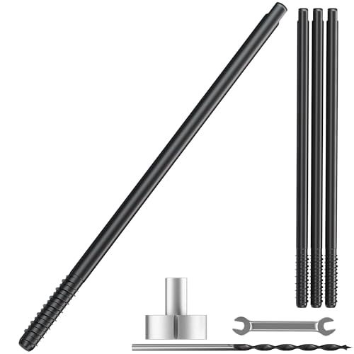 4pcs Heavy Duty Floating Shelf Brackets for 3/4" to 1.75" Boards, Invisible Blind Shelf Support Kit with CNC Drilling Jig, Double-Threaded Rods for DIY Custom Floating Shelves, 125lbs (8 inc