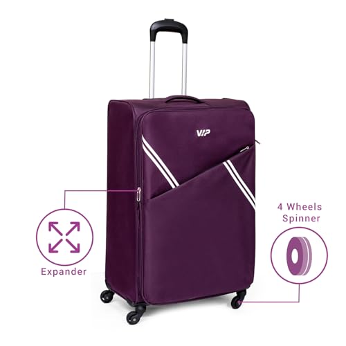 Image of VIP Verona - S03 Set of 3 (Cabin+Medium+Large) Trolley Bag, Cm | TSA | 4 Wheels | 5 Year International Warranty | Purple & Three Blue Skybags Duffle Bags