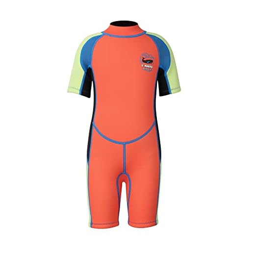 Kinder Shorty Neoprenanzug, 2,5 mm Neopren Einteiler Badeanzüge UV-Schutz Badeanzüge für Mädchen Jungen Schwimmen Tauchen Schnorcheln Surfen