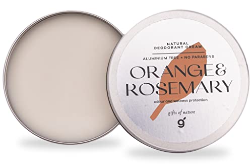 Deocreme ohne Aluminium & Parabene, angenehmer Duft Orange & Rosmarin, Deo Creme gegen Schweißgeruch, Naturkosmetik, pflegend zur Haut, 50 Gramm Cover