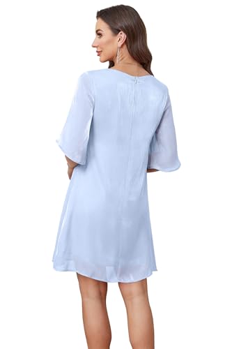 Image of RUMIA Womens Cocktail Dresses Flutter Sleeve Wedding Guest Dresses for Women 2026 Trendy