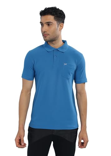 Image of Force NXT Polo Neck T-Shirt for Men Pack of 1 | Regular Fit T-Shirt for Men | Premium Super Combed Rich Cotton Polo Shirt | Men's Ultra Soft Half Sleeve T-Shirt