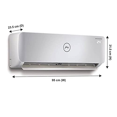 Image of Godrej 1.5 Ton 3 Star 4 Way Air Swing, Fixed Speed Split AC (Copper, Anti-Dust Filter, 2023 Model, AC 1.5T SFC 18LTC3-WWR, White)