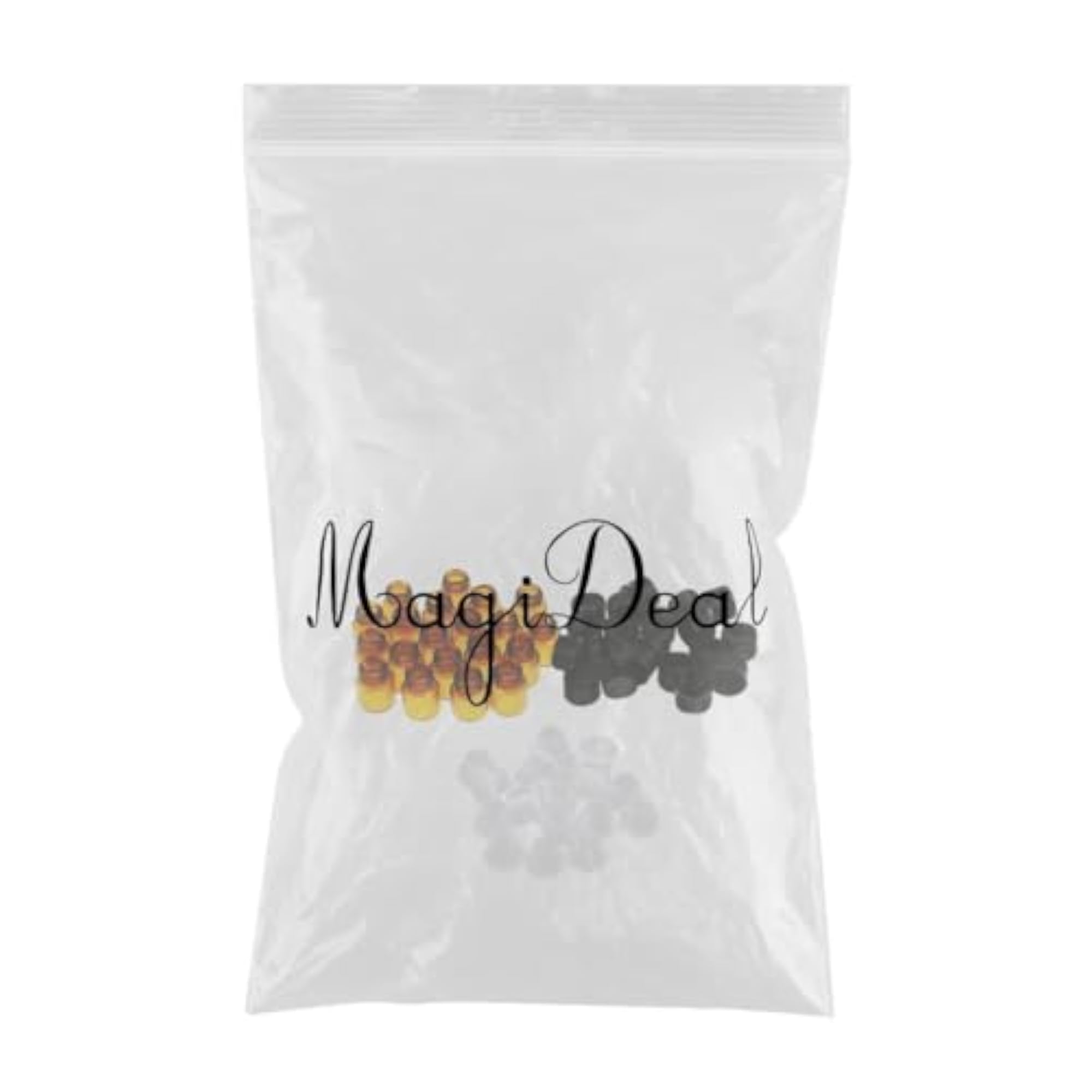 20pcs Empty Clear Glass Dram Bottles with Black Screw Cap, 1ml