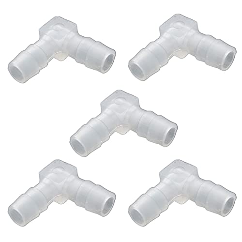 DOLUNTO 5pcs Plastic Pagoda Barbed Equal Elbow L Type Hose Connector Pipe Fitting Tube Joint for Garden (Color : 3mm-3mm)