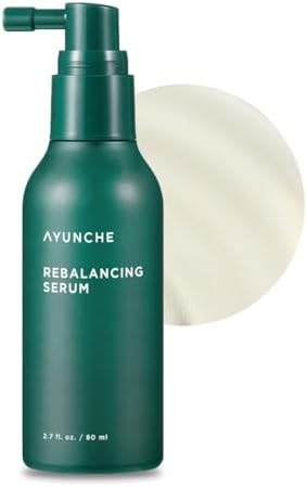 AYUNCHE Rebalancing Hair Serum 2.7 fl. oz. (80ml) [For All Hair Types] | Hair Root Protection & Strengthening | Scalp cooling effect | Biotin and probiotics | Korean Salon Brand