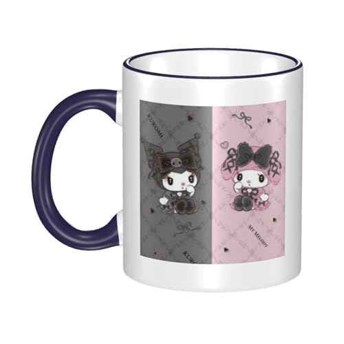 マイメロディ マグカップ 保温・保冷 電子レンジ対応 コーヒーカップ 陶器 セラミック 耐高温 軽量 個性人気 誕生日プレゼント大容量 Navy Blue
