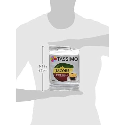 Tassimo Jacobs Caffe Crema Classico, Coffee with Fine Cream, 16 T-Discs