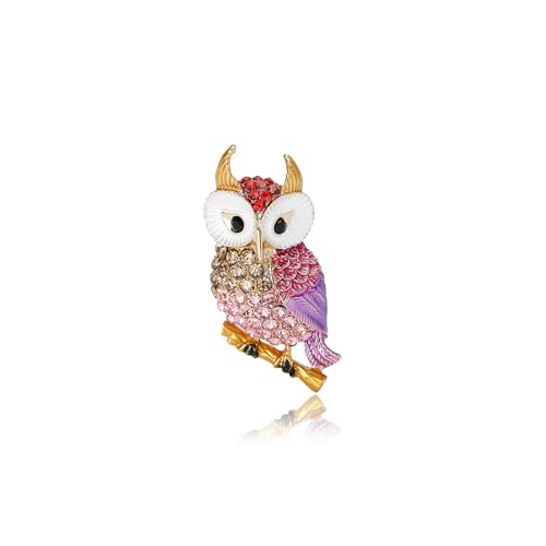 Image of Enamel Bird Brooch for Women Rhinestones Owl /Hummingbird /Eagle /Toucan Lapel Pin Cute Bird Brooches Jewelry Gifts for Mom Wife