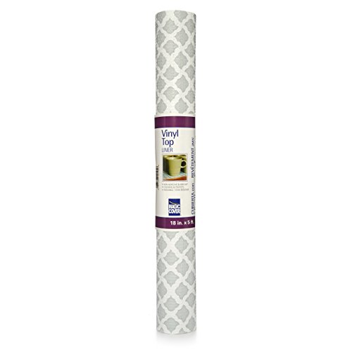 Magic Cover Non-Adhesive Vinyl Counter Top, Drawer and Shelf Liner, 18''x5', Talisman Glacier Gray