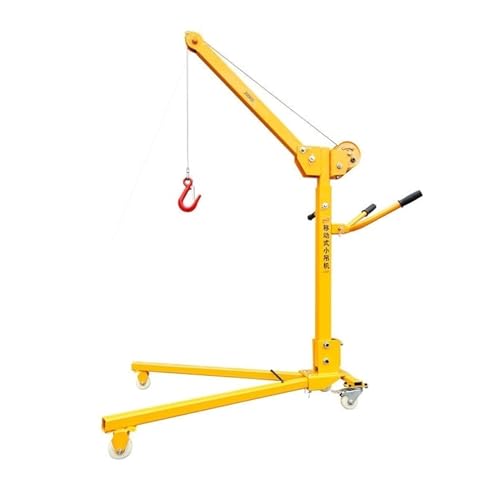 MYUYEE Grúa Plegable Manual/eléctrica grúa portátil pequeña Elevador de vehículos domésticos,Manivela de 300 kg