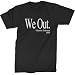 Expression Tees Mens (White Print) We Out Harriet Tubman T-Shirt Large Black