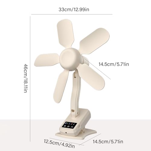 Ventilador de mesa recargable con clip ajustable para eliminar el calor en tu oficina 4