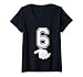 Womens Number 6 Matching 67 Meme Halloween Costume Men Women Kids V-Neck T-Shirt