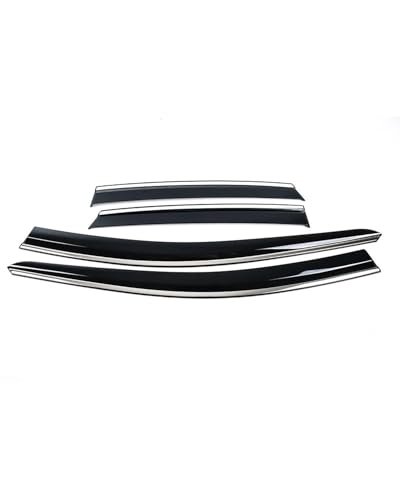 Viseras Acrílicas Protectores De Lluvia para Puertas para ID.7 2024 Moldura De Acero Inoxidable Material De PC Juego De 4 Protección Estética