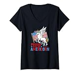 Photo Gallery donna bandiera americana "proud to be an americorn patriotic unicorn", 4 luglio maglietta con collo a v Photo Gallery donna bandiera americana "proud to be an americorn patriotic unicorn", 4 luglio maglietta con collo a v