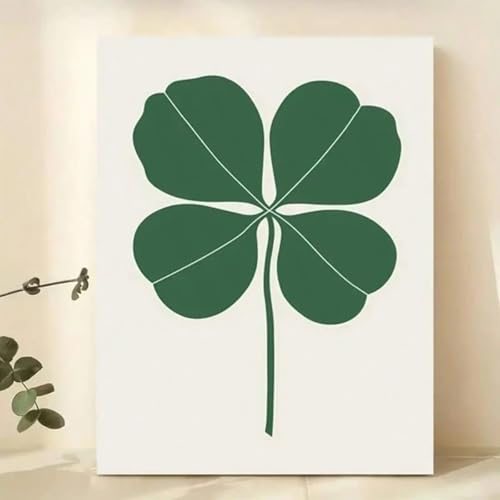 Tableau Girard Clover pour habiller un mur vide affiche trèfle toile minimaliste 20x30cm