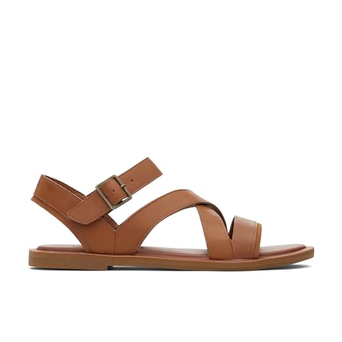 TOMS Flat Sandals for Women - Chic Summer Footwear with Secure Buckle Closure and CloudBound Foam Comfort