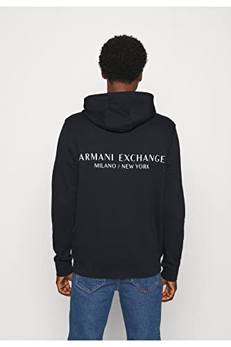 Armani Exchange Men's Pull-Over Hooded Sweatshirt with Front Back Logo4