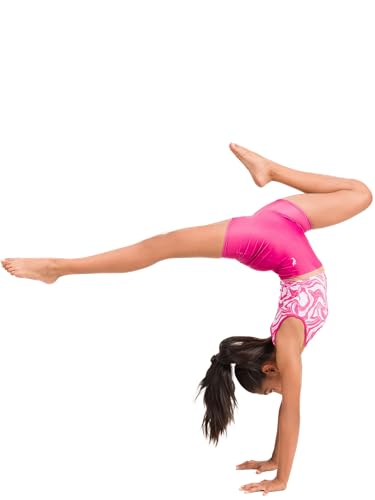 Image of IKAANYA Girls Unitard or Biketard for Gymnastics, Dance, Acrobatics or Swimming (Ages 3-15)