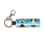 Ninainaid Maldives Holidays Leder-Schlüsselanhänger, personalisierbar...