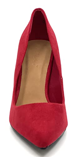 BAMBOO Women's Pointy-Toe Chunky Heel Pump3