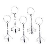 LALADEFIEE 5 Stück Flugzeug Schlüsselanhänger aus Stilvolles Flugzeugmodell Schlüsselring Dekorativer Anhänger für Piloten Flugzeugliebhaber und Geschenkideen Silberfarbene Flugzeuganhänger