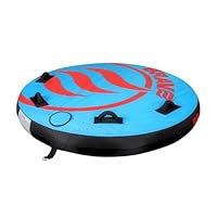 BRAVE SPORTS – Circular Funtube für 2 Personen – Aufblasbarer Schleppreifen aus PVC und Nylon – Fun Tube für Boot und Wassersports – Gepolsterte Griffe & Boston-Ventil – 165 cm