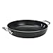 Produktbild Pentole Agnelli Alblack Bratpfanne aus Aluminium, 3 mm dick, mit 2 Griffen aus Edelstahl, Schwarz 40 cm schwarz