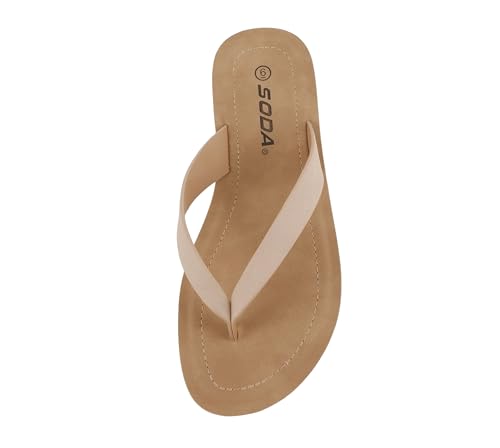 Image of Soda Shoes Women Flip Flops Basic Plain Slippers Thongs Sandals Strap Casual Beach Ella-S