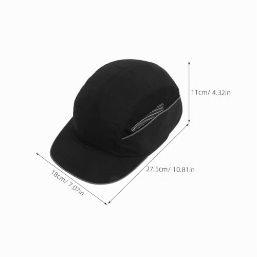 COLLBATH Casquette de Sécurité Antistatique Coquée Résistante aux Flammes avec Insert Respirant, Protection Tête Chantier et Industrie, Visière Longue, Noir, Usage Professionnel – vue 2