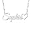 1|Name Necklace with Heart Silver