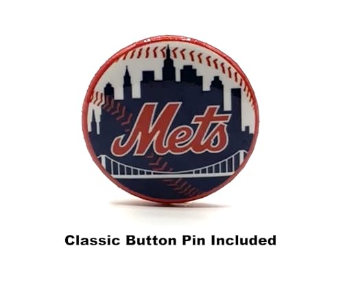 Visera de béisbol con logo NY Mets bordado azul y naranja miniatura 3