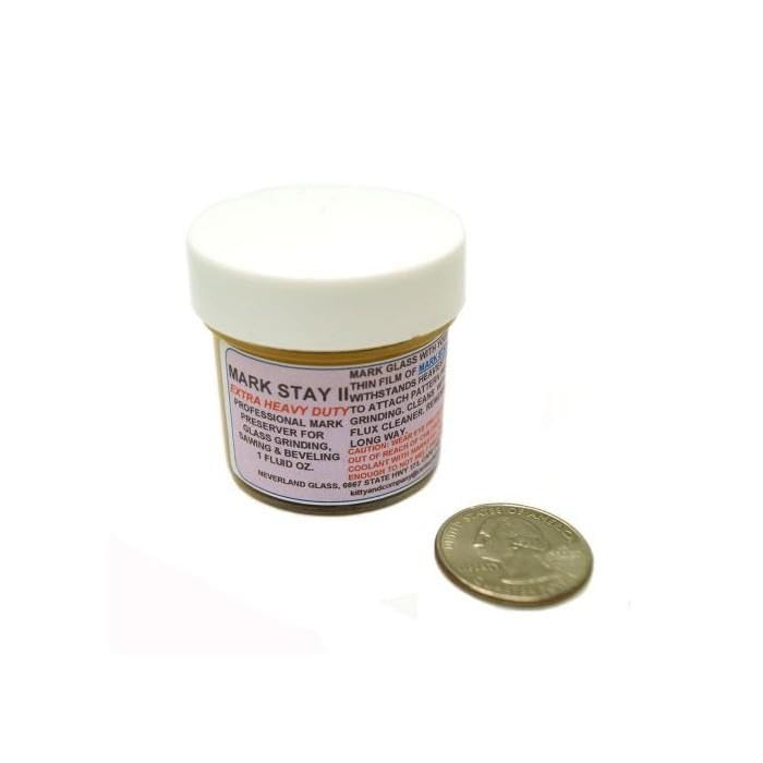 Mark Stay II, Pattern Line Preserver for Glass Grinding, Sawing, & Beveling 1oz.